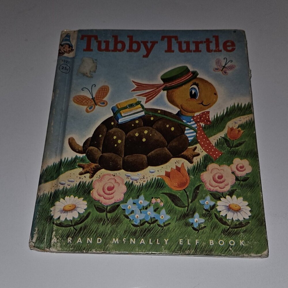 VTG Tubby Turtle Hardcover Book Helen Wing Rand McNally 1959 READ